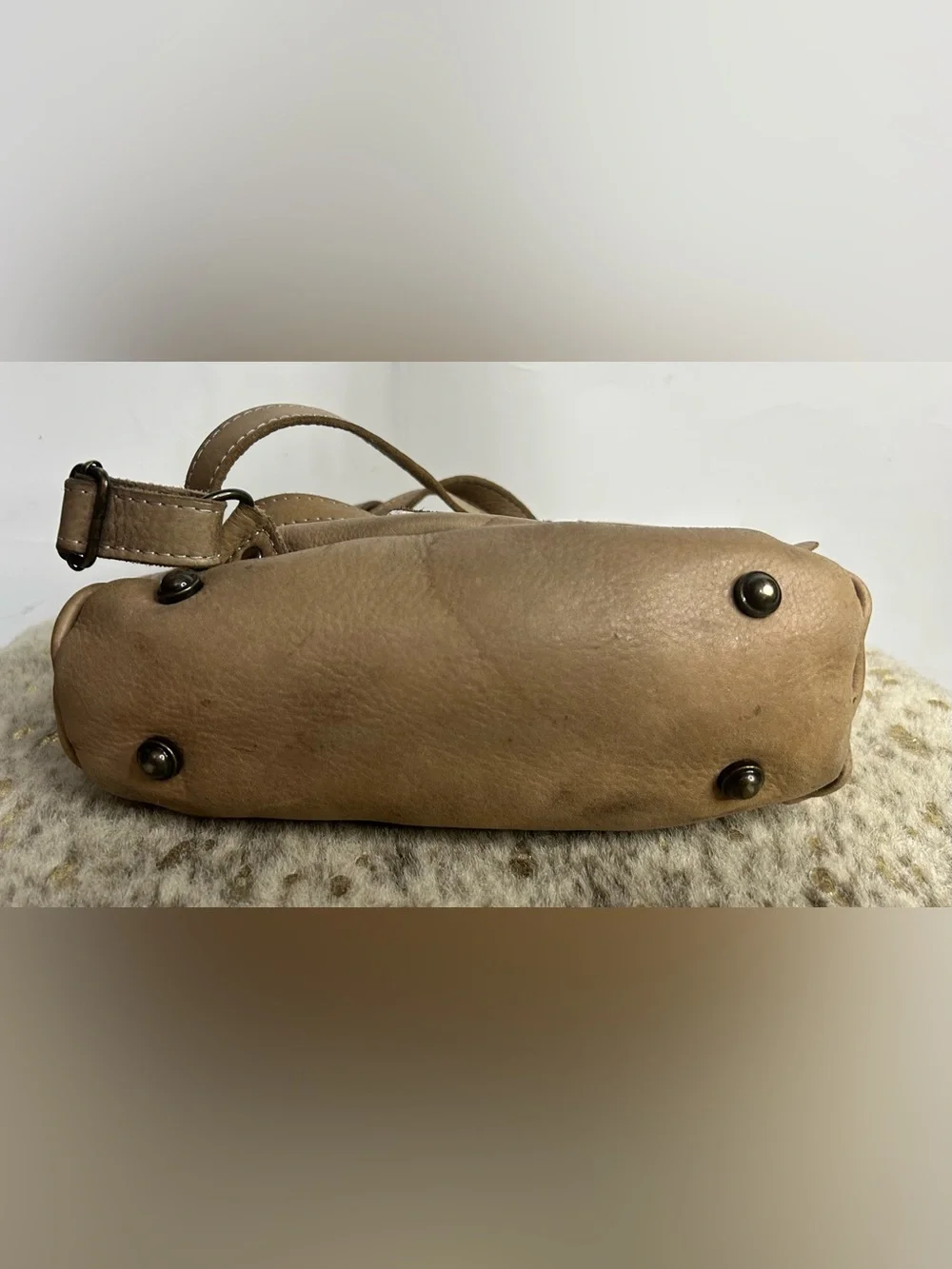Nevermind! Tan Leather Backpack Purse‎
